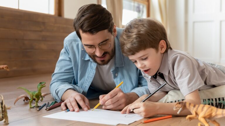 father with little son